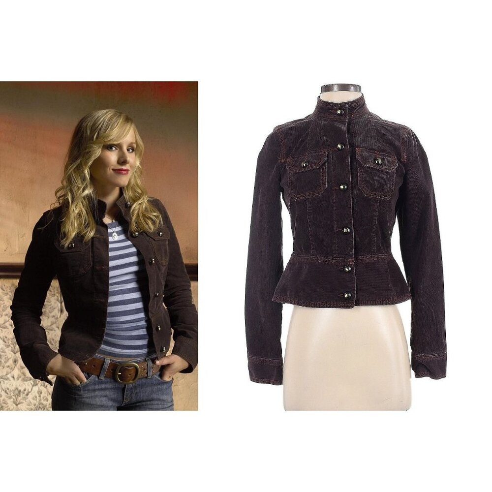 ASO VERONICA MARS KRISTEN BELL Corduroy Jacket RARE EUC